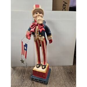 RARE 1992 House of Hatten God Bless America Patriotic Uncle Sam Statue Figure